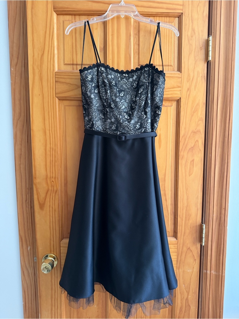 Jump Black Lace Bodice Satin A-Line Chemise